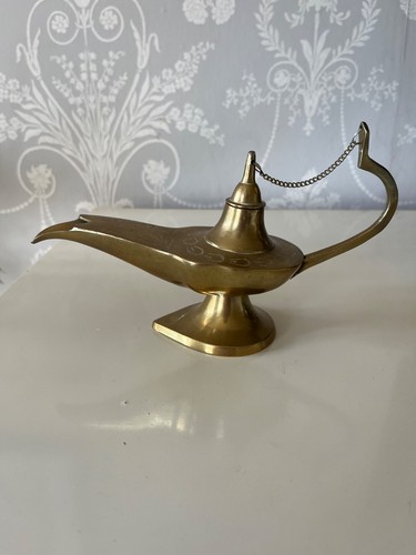 Vintage brass genie - vintage, aladdin