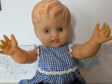 Vintage Rubber Doll  (Mamselle Lines bros Ltd Dress) 11"