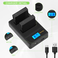 2Pack Battery & Dual Charger for Panasonic LUMIX CGA-S005e DMC-LX3 LX2 LX1 FX150