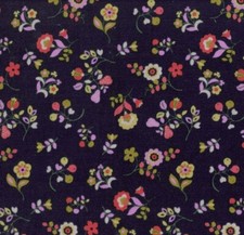 Pretty Floral Cord Needlecord on Blue by Dashwood Studio Corduroy Fabric 21 Wale