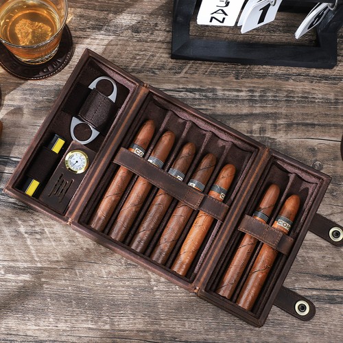 Genuine leather tube - leather, cigar