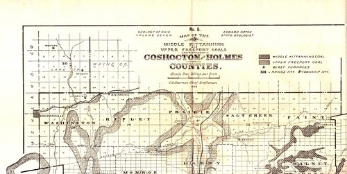 1892 ohio coal map - ohio,