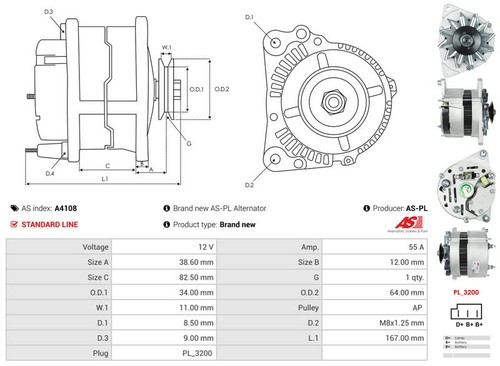 Fits autostarter a4108 - fits,