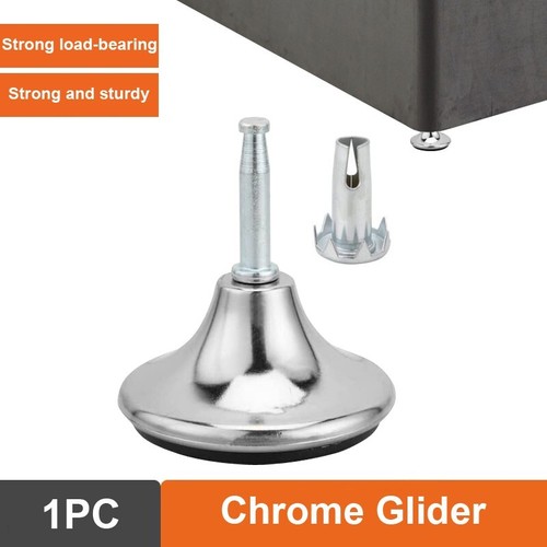 Chrome glider feet leg - chrome,