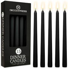 Deco Express Set Of 15 Taper Candles 8 Hours Romantic Festive Decor