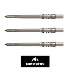 Mission Sniper Points - Micro Grip Steel Tip Points - Silver 32mm (38mm overall)
