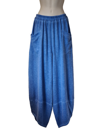 Italian washed linen trousers - washed,