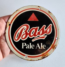 SUPERB BASS PALE ALE ENAMEL BEER SIGN - MAN CAVE / GARAGE - WONDERFUL SIGN