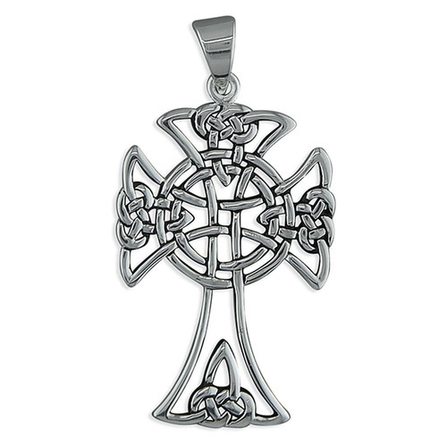 Celtic knot cross pendant - knot,