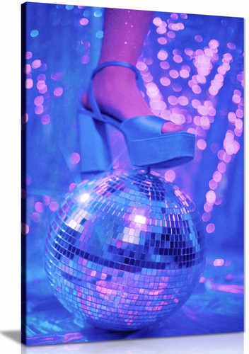 Disco ball and - and, neon