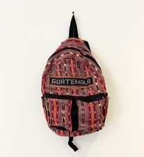 Guatemala Handmade Large Backpack Bag Rucksack Knitted Embroidered Tribal