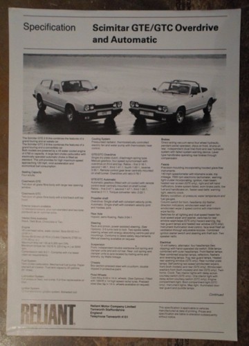 Reliant scimitar gte gtc - &,