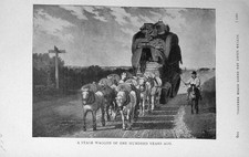 Original Old Vintage Print