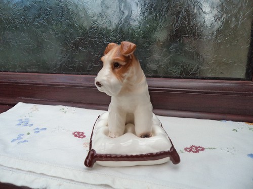 Old vintage porcelain fox - vintage,