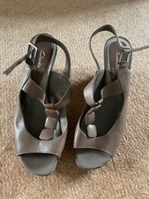 Clarks ladies leather wedge - ladies,
