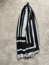 M&S Black Grey Scarf New With