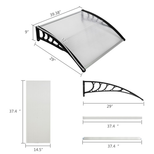 100x80cm door canopy window - 100x80cm,