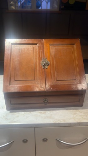 Antique wooden tabletop - an,