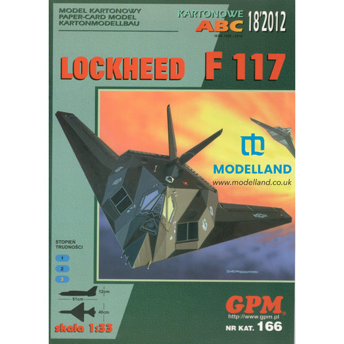 F117 lockheed card - f117, paper