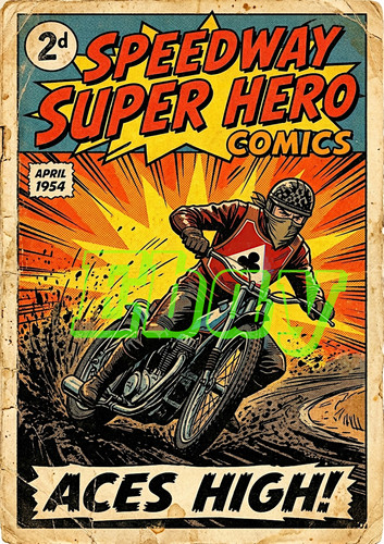 Belle vue speedway - belle, comic
