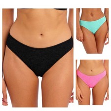 Freya Ibiza Waves Bikini Brief Mid Rise Crinkle Sleek Womens Swimwear 203870