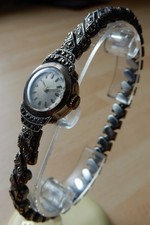 Silver cased marcasite women's wristwatch 17 jewels 1966/7 Edinburgh, FEF 6600
