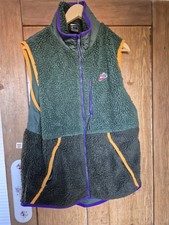 Nike Fleece Gilet Mens Size Medium Body Warmer Green