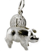 Sterling silver movable piggy - sterling,