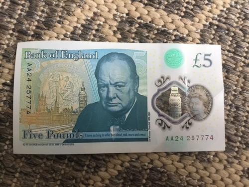 Aa24 five pound - five, churchill