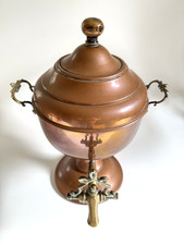 Antique Copper Brass Samovar With Patina Stunning 33cm