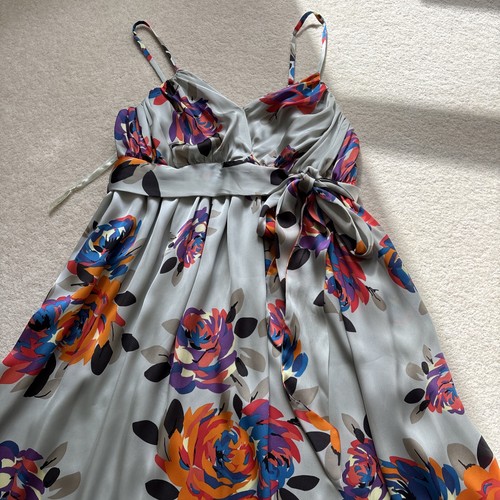 Silky grey floral formal - silky,