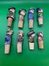 A Selection of Vintage Alan & Will Young Runnaford Pottery Bottlestop Figures