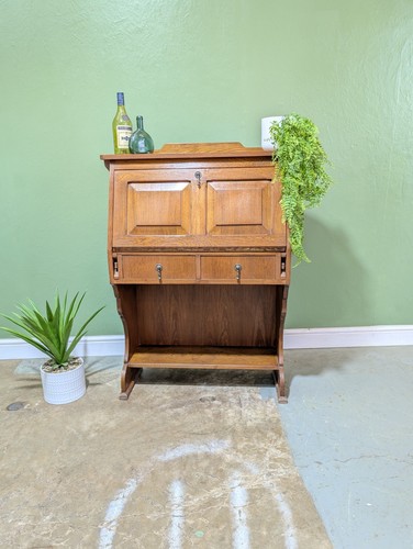 Vintage light oak - bureau, two