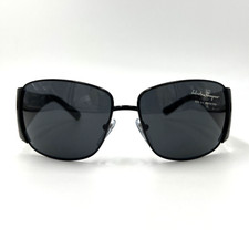 SALVATORE FERRAGAMO 1175-B 555/87 Black Swarovski Crystal Wrap Sunglasses