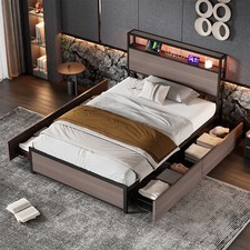Single Bed Frame with LED