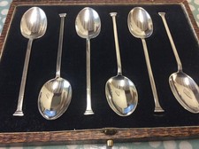 1923 Sterling Silver Nail Head Demitasse  Coffee Spoons - Cooper Bro-  38 Grams