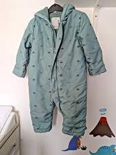 m&s snowsuit boy 18-24 months, 92 dinosaur, winter overall