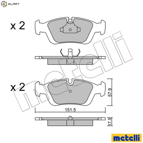 Brake pad set disc - brake,