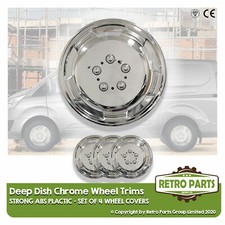 15 inch Chrome Deep Dish Van Wheel Trims for Citroen Vans Hub Caps Covers