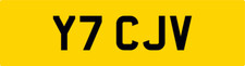 OLD QUALITY 1 DIGIT PRIVATE DVLA REG NUMBER PLATE ALL FEES PAID Y7 CJV / CJ CV