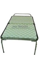 DOUBLE PIPE MANJA FOLDING PORTABLE SINGLE/ CAMPING/GARDEN BED INDOOR OUTDOOR