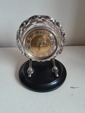 Vintage 11 Jewel Majak USSR Art Decor Circular Glass Mantel 8 Day Clock Working