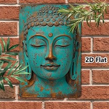 Vintage buddha statue aluminum - vintage,