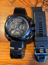 Diesel Mens Watch DZ 7356 with Silicone and metal quick release straps