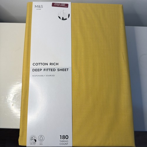 Soft yellow deep fitted - m&s,