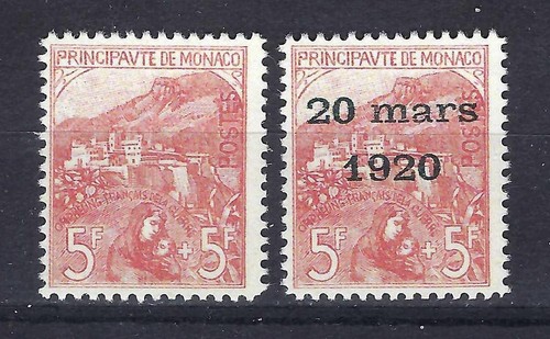Monaco 1919 1920 pair - monaco,