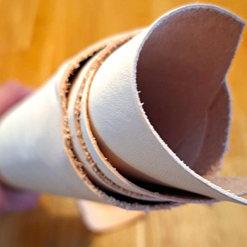 Natural veg tanned leather - ,