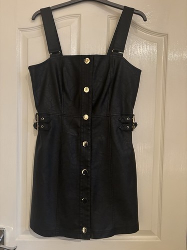 Ladies black faux leather - faux,