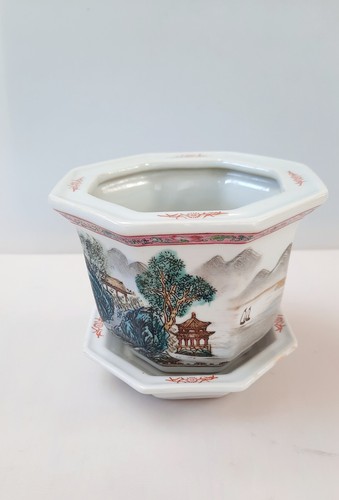 Chinese porcelain hexagonal - chinese,