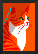 Ginger The Cat Framed Wall Art